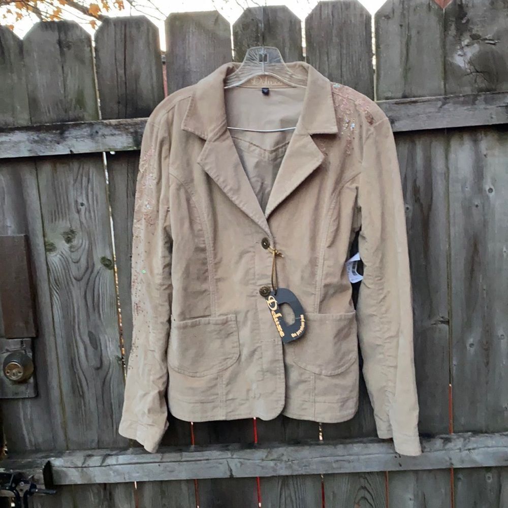 Deluxe Tan Corduroy Jacket sz. XL NWT